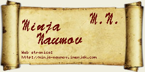 Minja Naumov vizit kartica
